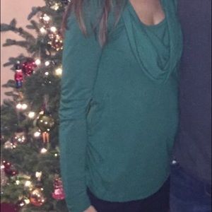 H&M emerald green top size xs